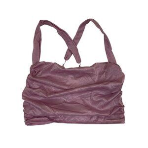 Out From Under Top Large Purple Ruched Adjustable Straps Y2K Lounge